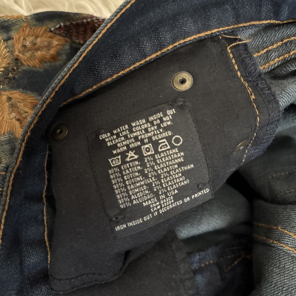 Ralph Lauren Black Label Embellished Jeans Embroidered Bead Jewel Denim 30 $1690 - Picture 10 of 16